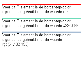 Voorbeeld border-top-color