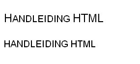 Voorbeeld font-variant
